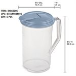 STERILITE 1.9 LITER ROUND PITCHER CLEAR