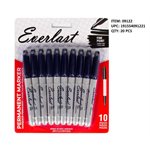 EVERLAST PERMANENT MARKERS 10PK BLACK