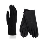 LADIES CASUAL TOUCH GLOVES WITH RHINESTONES