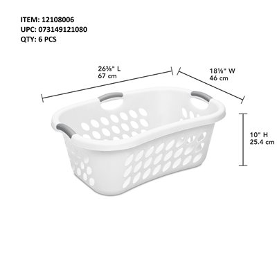 STERILITE PANIER A LINGE 44L DE CONCEPTION COURBE BLANC