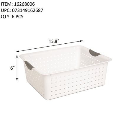 STERILITE LARGE ULTRA BASKET WHITE