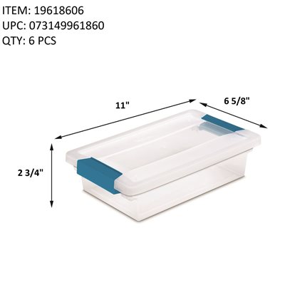 STERILITE SMALL CLIP BOX CLEAR