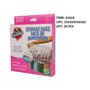 STORAGE BAGS LARGE 3PCS 15 X 16.9 IN