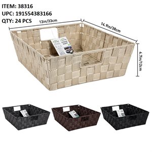 PANIER DE RANGEMENT TISSE 14.9 X 13 X 4.7 PO