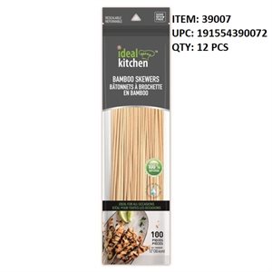 BAMBOO SKEWERS 100PC 12IN