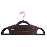 10 / PK VELVET HANGERS NAVY ROSE GOLD