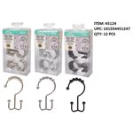 SHOWER CURTAIN HOOKS WITH PEARLS 12PCS