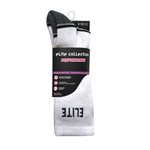 LADIES 3PR CREW 1 / 2 CUSHION SPORT SOCK WHITE