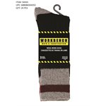 MEN 3PR WOOL WORKS SOCKS BLACK