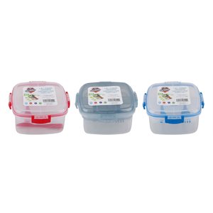 FOOD CONTAINER 4 IN 1 WITH FORK & KNIFE