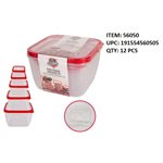 FOOD CONTAINER SET W / VENT 10PCS SQUARE