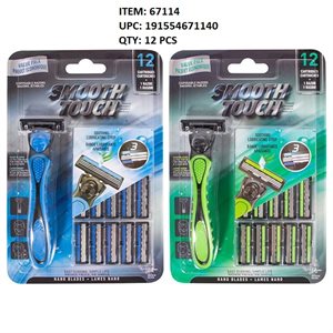 SMOOTH TOUCH RAZOR TRIPLE BLADE 12 CARTRIDGES
