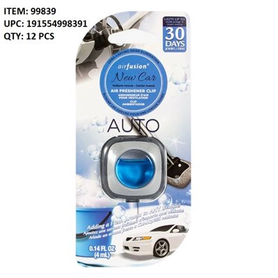 AIR FRESHNER CLIP NEW CAR