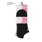 LADIES 3PR PINK RIBBON NO SHOW SOCK ASST. #1