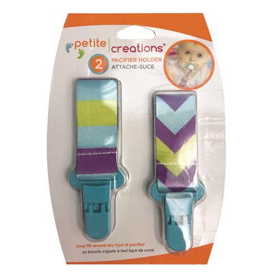 Silicone Pacifier holder 2pk girl