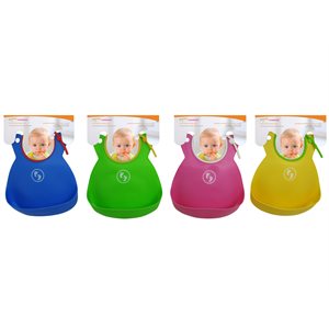 Silicone bib (4 colors - blue / pink / green / yellow)